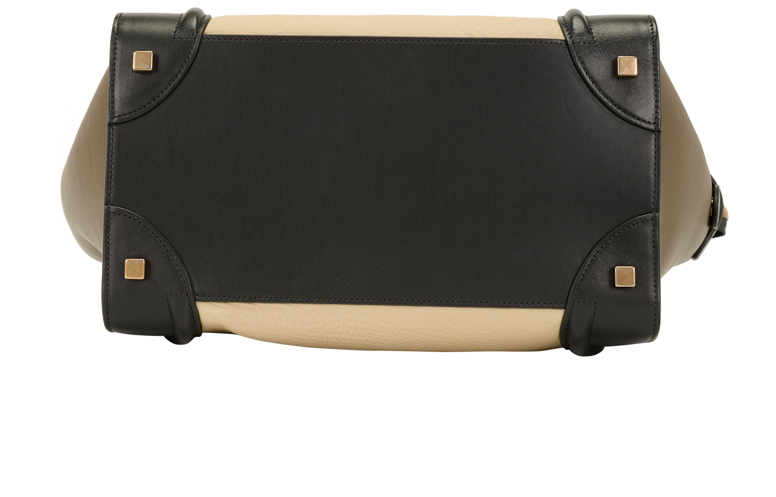 Mini Luggage, &pound;695, Handbags, Black/Khaki, Leather, Top view